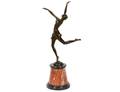 BRUNO ZACH ART DECO PATINATED BRONZE DANCER