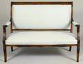EMPIRE STYLE BRONZE MOUNTED MAHOGANY SETTEE