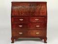 GEORGE III STYLE MAHOGANY SLANTFRONT BUREAU