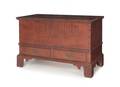 Eldred Wheeler Chippendale style curly maple blanket chest