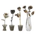 Silver and silver gilt flowers