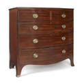 George III mahogany bowfront chest of drawers