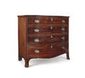 George III mahogany bowfront chest of drawers