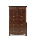 George III mahogany chest on chest