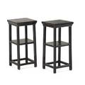 Pair of chinese ebonized pedestals
