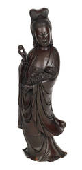 Chinese carved hardwood Guanyin