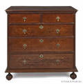 Pennsylvania walnut line and berry inlaid chest of drawers ca 1740