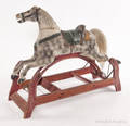 Carved and painted hobby horse 19th c