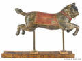 French carved and painted cat carousel figure early 20th c