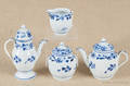 Miniature pearlware fourpiece tea service