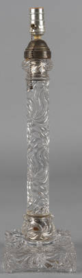 Crystal glass table lamp
