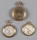 Hamilton 14k gold open face pocket watch