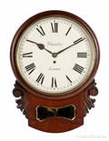 English mahogany wall clock