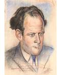 DAVID BURLIUK RUSSIAN 18821967 Portrait of Sergei Eisenstein
