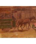 MIKHAIL LARIONOV RUSSIAN 18811964 Horse Pulling a Streetcar