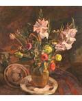 ATTRIBUTED TO ALEXANDER VASILIEVICH KUPRIN RUSSIAN 18801960 Still Life with Vase of Flowers