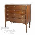 New England Sheraton maple chest of drawers
