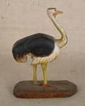 Carved and painted pine figure of an ostrich early 20th c