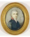A PORTRAIT MINIATURE OF A MAN 18TH19TH CENTURY painted on ivory