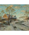 KONSTANTIN IVANOVICH GORBATOV RUSSIAN 18761945 Snowfall in the Village