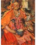 ABRAM EFIMOVICH ARKHIPOV RUSSIAN 18621930 A Smiling Village Woman
