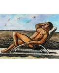NATALIA NESTEROVA RUSSIAN b 1944 Sunbathing on Fire Island