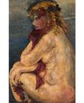 A RUSSIAN 20TH CENTURY ARTIST Nude in a Flower Crown