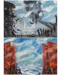 A PAIR OF WORKS BY NIKOLAY ANTONOVICH MATSEDONSKY RUSSIAN 19111981 Stage Designs Featuring Red Army Marines