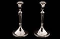 Pair of J Seligmann Silver Candlesticks