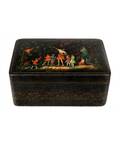 AN EARLY SOVIET AGITLAK KEEPSAKE BOX OF YOUNG NATURALISTS EXCURSION A BARANOV PALEKH 1932