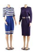 Two Vintage 1970s St John Knit Day Dresses