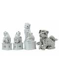 A GROUP OF FOUR PORCELAIN DEHUA FIGURES OF LIONS 1920TH CENTURY
