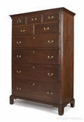 Pennsylvania Chippendale walnut tall chest ca 1780