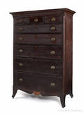 Pennsylvania Federal cherry tall chest ca 1810