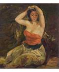 ALEXANDER BASHBEUKMELIKIAN ARMENIAN 18911966 Putting Her Hair Up