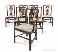 Set of seven Chippendale mahogany dining chairs late 18th c