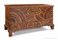 Rare Schwenkfelder painted poplar dower chest dated