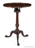 Pennsylvania Chippendale walnut candlestand with a dish top