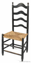 Painted ladderback side chair