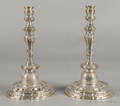 Pair of sterling silver candlesticks by Tane