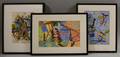 Leonard Edmondson American 19162002 Three Abstract Watercolors