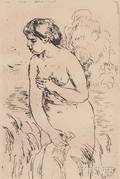 PierreAuguste Renoir French 18411919 Baigneuse debout a mijambes