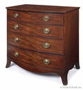 George III mahogany bowfront chest of drawers