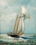 James Gale Tyler American 18551931 Sailing in a Stiff Breeze