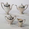 Fourpiece Reed  Barton Sterling Silver Tea and Coffee Service