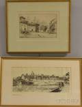 John Taylor Arms American 18871953 Two Framed Etchings Lon