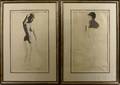 Asa Cheffetz American 18971965 Two Drawings Nude Female Torso