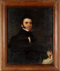 American oil on canvas portrait of a gentleman