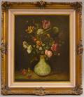 Continental School 19th Century Still Life with Flowers in a Vase