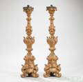 Pair of Large Ecclesiastical Candlesticks